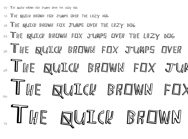 Happy Caps font waterfall